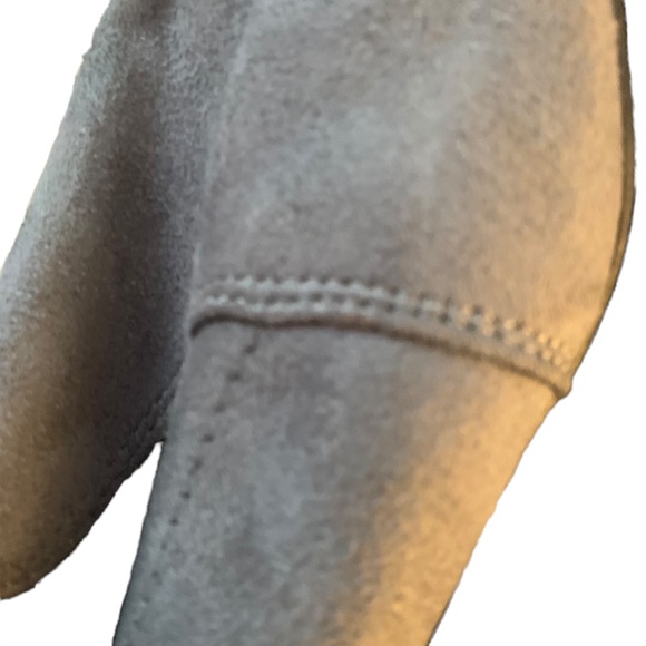 Gray faux suede over the knee boots block 2.5” heel size - Picture 14 of 16